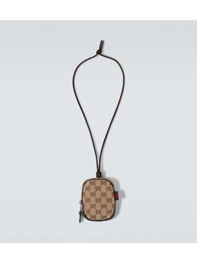 NEW Gucci GG Canvas pouch with strap Bag 100% Authentic